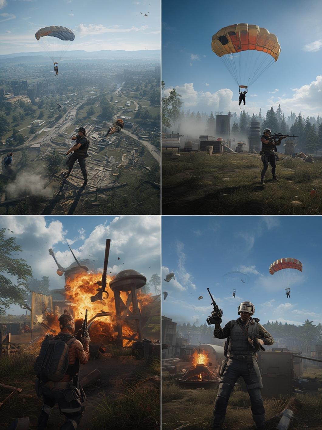 PUBG parachute landing techniques